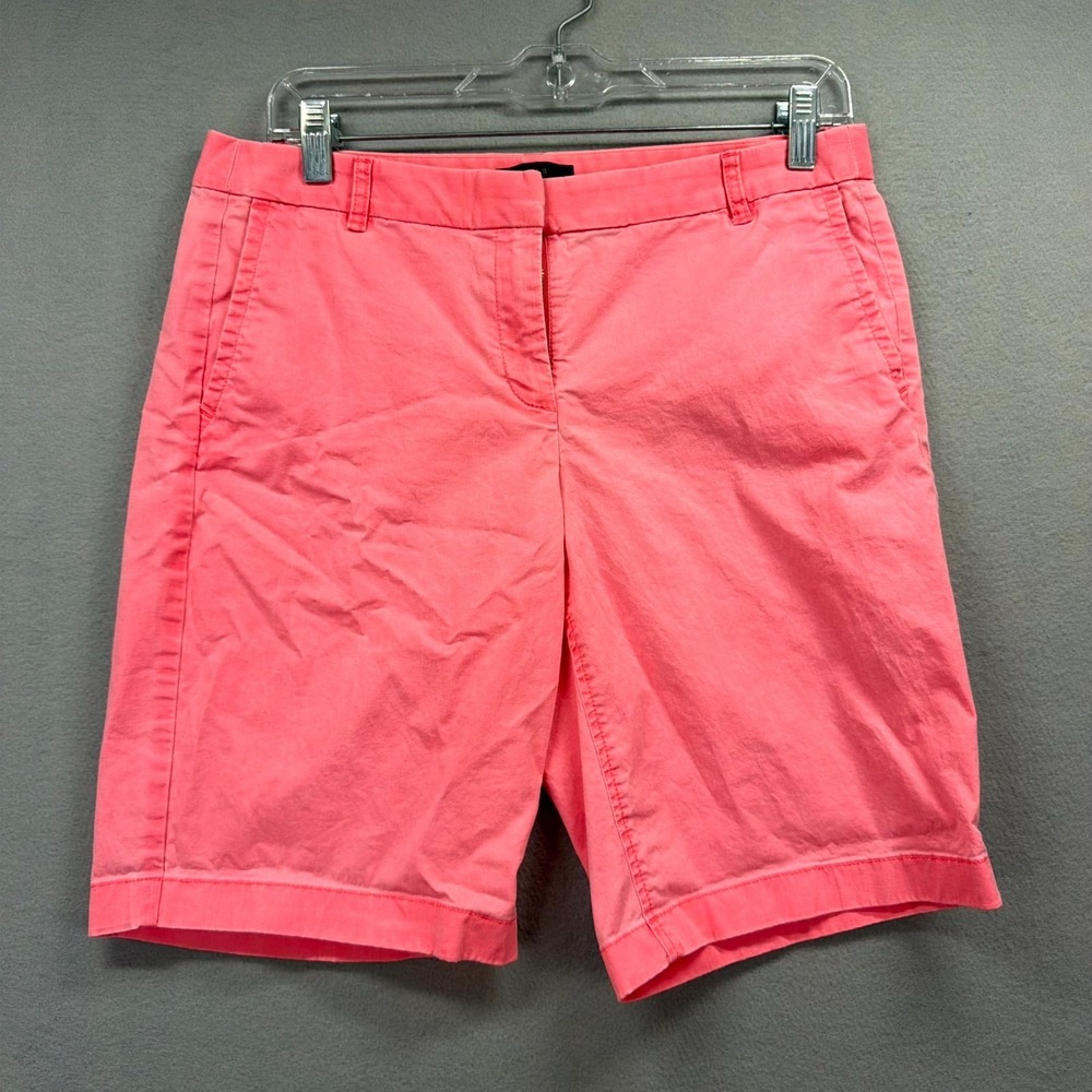 J.CREW Classic Twill Chino Shorts Womens 6 Fits W32* Pink Stretch Everyday Golf
